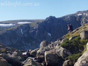 Crossing the outlet stream at Blue Lake