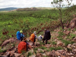 Off-track walking in Kakadu