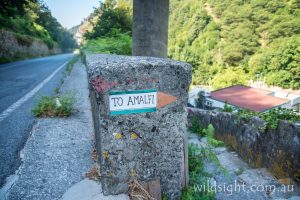 Walking track from Ravello to Amalfi, Italy