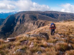 Hiking near Devils Staircase, Alpine National Park Victoria