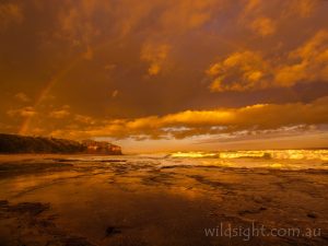 Sunset rainbow, Berrara Beach